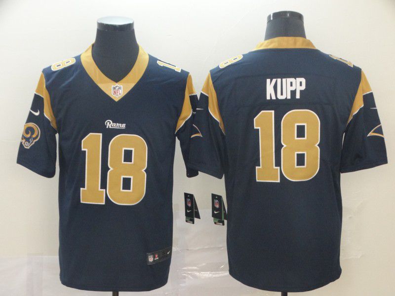 Men Los Angeles Rams #18 Kupp Blue Nike Vapor Untouchable Limited Player NFL Jerseys